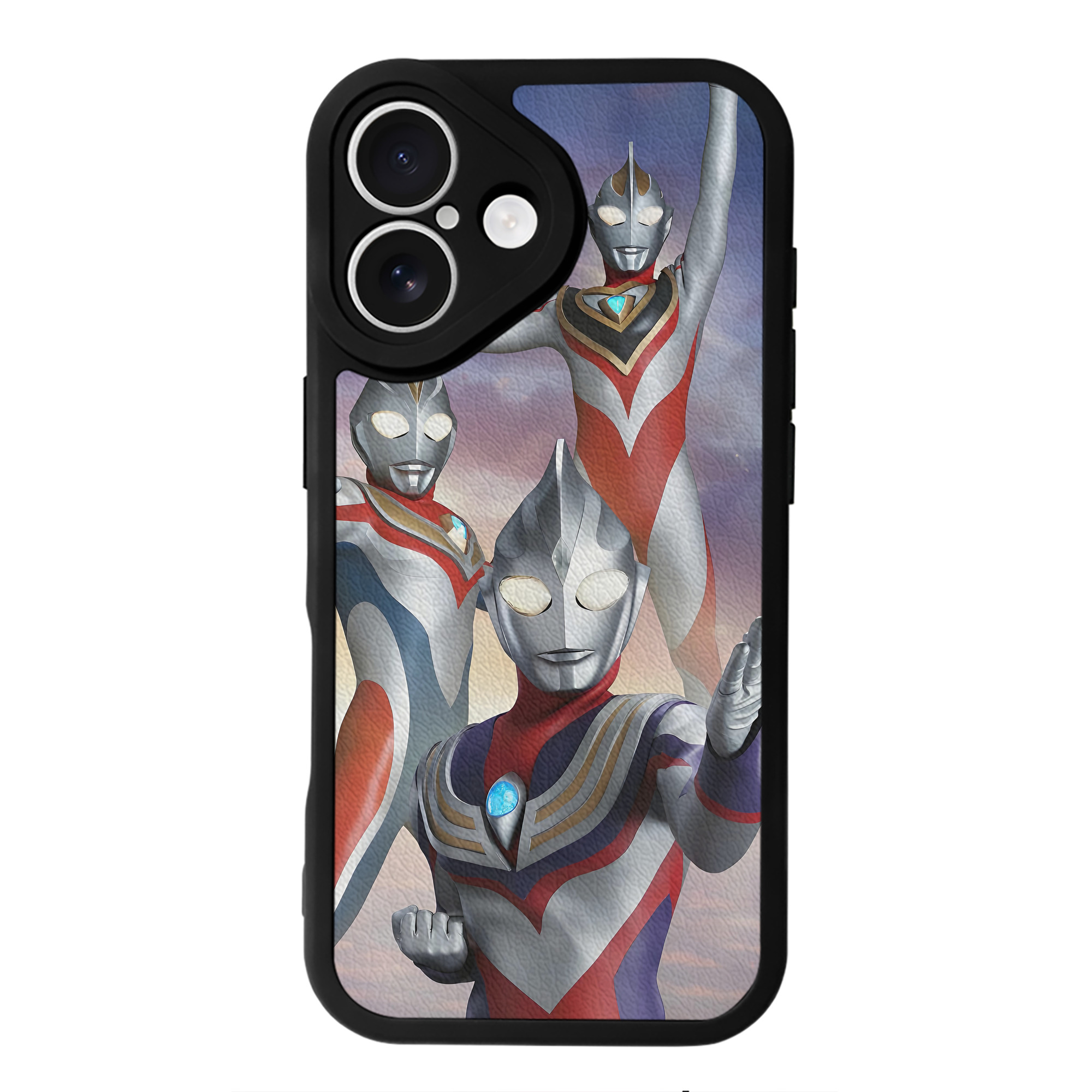 （画像用） ウルトラマン Ultraman 【iPhone 16シリーズ対応】シリコンスマホケース（レザー調） 材質：シリコン